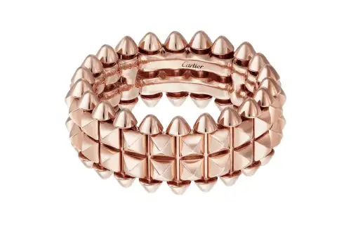 CARTIER CLASH 18K Gold Rings Unisex Rose Gold