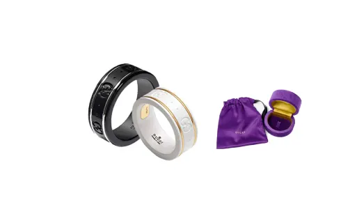 GUCCI K Gold Rings Unisex Black/White