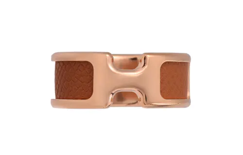 HERMES Metal Rings Women's Brown/Rose Gold