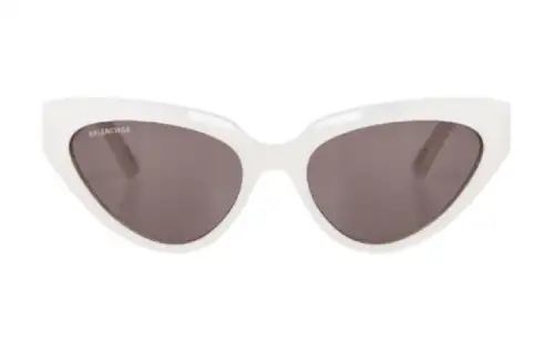 Balenciaga Polycarbonate Irregular Shape Sunglasses Unisex White