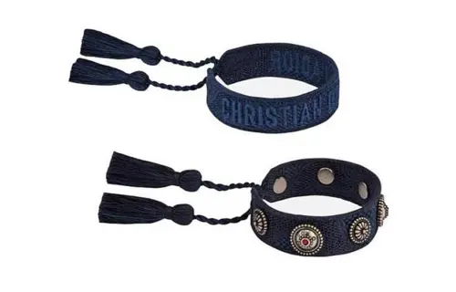 DIOR Metal Wristbands Women's Black