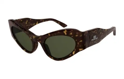 Balenciaga Acetate Oval Sunglasses Women's Tortoiseshell