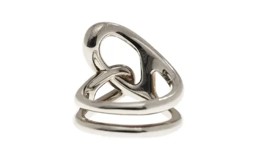 HERMES Chaine D'Ancre Rings Women's Silver