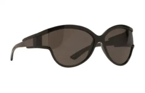 Balenciaga Acetate Irregular Shape Sunglasses Women's Black
