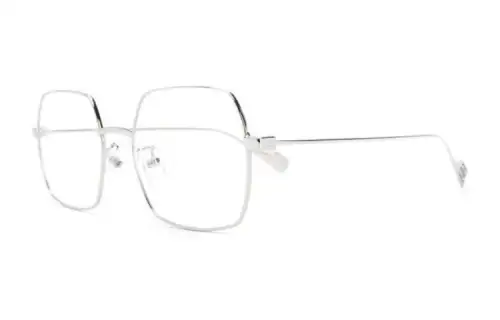 Balenciaga Metal Irregular Shape Eyeglass Frames Women's Silver