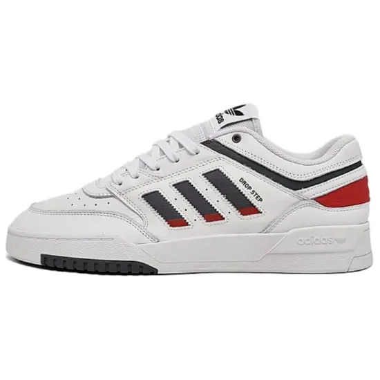 Drop Step Adidas Originals Low 'White Grey Scarlet'