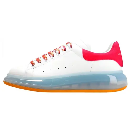 Alexander McQueen Skateboard Shoes Women's Low-Top White Pink