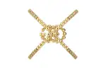 Gucci 2010s diamond criss-cross ring