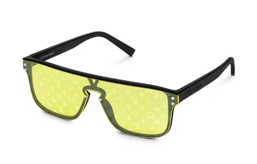 LOUIS VUITTON WAIMEA Injection Molded Irregular Shape Sunglasses Men's Black