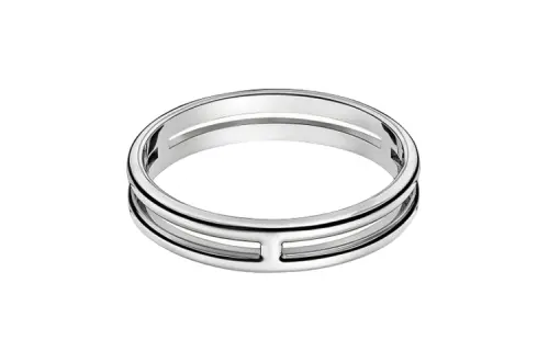 HERMES 18K White Gold Rings Women's