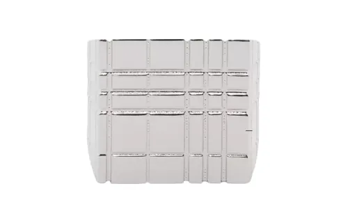 【Previous Season】checked palladium-plated signet ring
