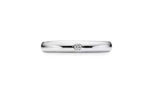 TIFFANY & CO. Tiffany, platinum stone inlay, diamond ring