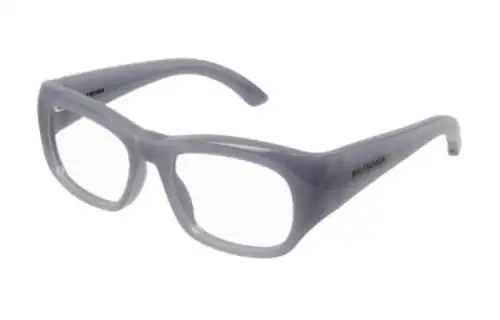 Balenciaga Acetate Irregular Shape Eyeglass Frames Unisex Gray