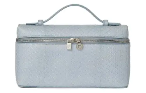 Loro Piana ExtraPocket Snake Leather Clutch Women's Light Blue