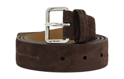 Prada Logo-Engraved Buckle Belt