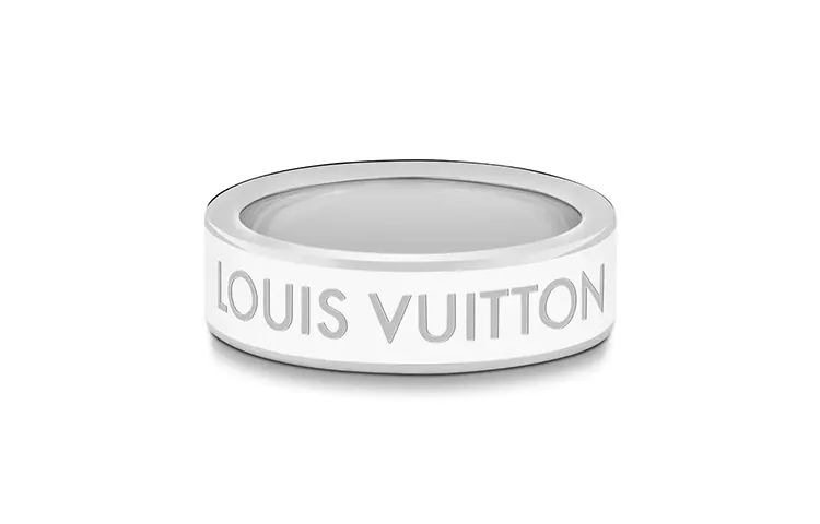 LOUIS VUITTON Rings Unisex White/Orange Color