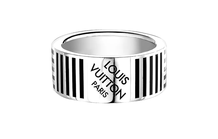 Мужское кольцо Louis Vuitton Damier (черное)