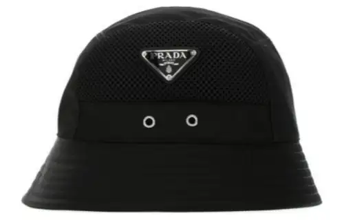 PRADA Nylon Bucket Hats Men's Black