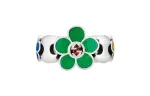 GUCCI 925 Sterling Silver Enamel Rings Unisex Silver