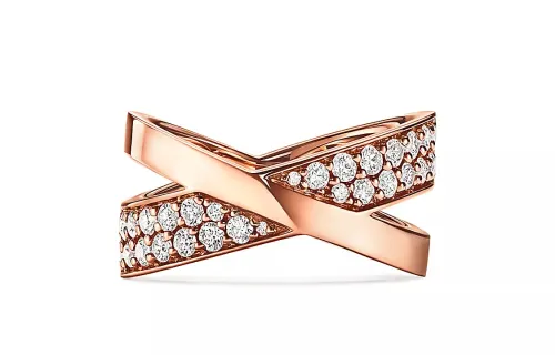 TIFFANY & CO. Diamond Rings Women's Rose Gold