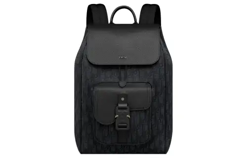 DIOR Grained Calfskin Backpack Men's Black