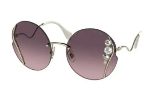MIU MIU Irregular Shape Sunglasses Women's Silver