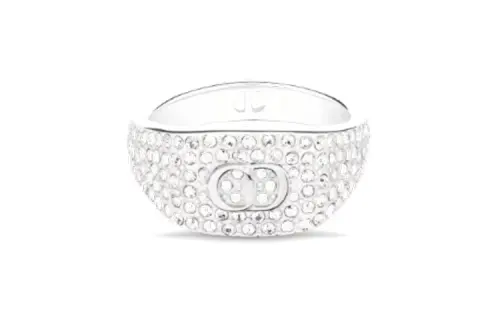 DIOR Silver, Faux Crystal Rings Men's Silver