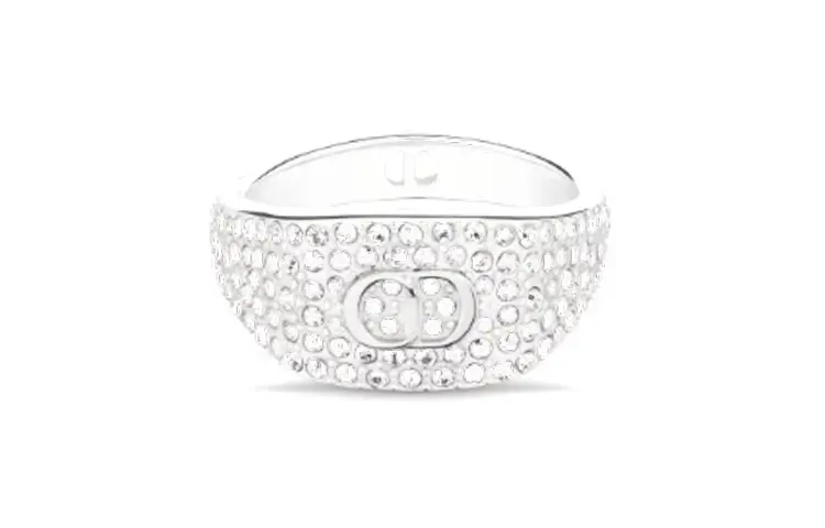 DIOR Silver, Faux Crystal Rings Men's Silver
