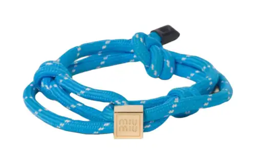 MIU MIU Logo-charm Rope Bracelet