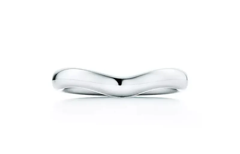 TIFFANY & CO. Pre Owned X Elsa Peretti 2010s Platinum Wedding band Ring