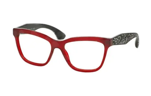MIU MIU Plastic Irregular Shape Eyeglass Frames Women's Red
