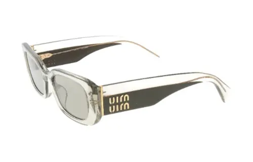 MIU MIU Rectangular Sunglasses Women's Transparent