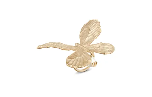 DIOR Resin Pearl Metal Rings Women's Gold