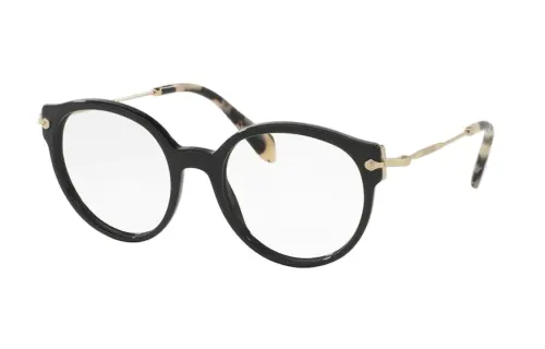 MIU MIU Plastic Metal Oval Eyeglass Frames Women's Gold