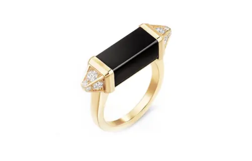 CARTIER Les Berlingots De Cartier Collection 18K Gold Diamond Rings Unisex Gold