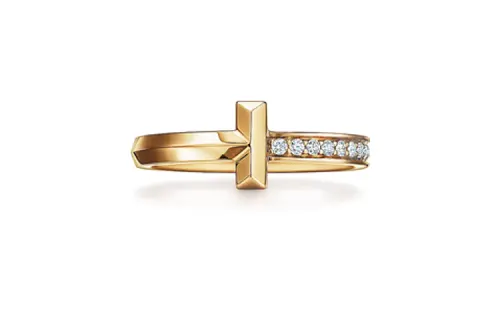 TIFFANY & CO. T Diamond Rings Unisex Gold