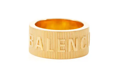 Balenciaga Sterling Silver Rings Men's Gold