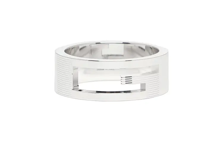 GUCCI 925 Sterling Silver Rings Unisex Silver