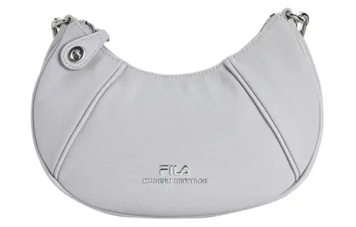 FILA Fabric Crossbody Bag, Shoulder Bag Mini Women's Light Medium Gray