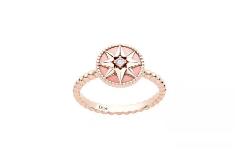 DIOR Diamond, Opal 18K Rose Gold Rings Women's Pink