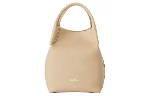 Loro Piana Calfskin Handbag Small Women's Light Brown