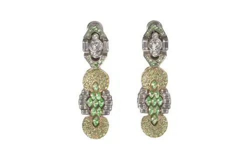 MIU MIU Crystal, Metal Earrings Women's Silver