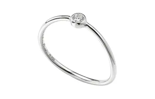 TIFFANY & CO. Tiffany, platinum stone inlay, diamond ring