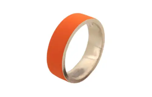 Maison Margiela Silver Rings Men's Orange
