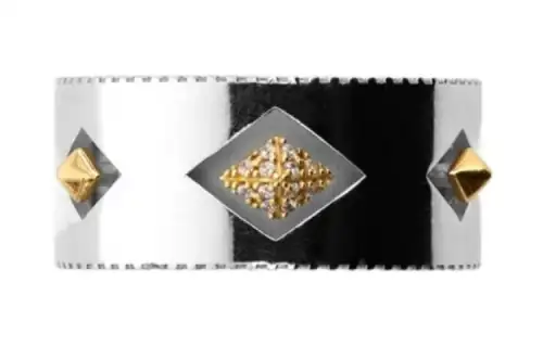 Burberry Gold Plated Silver, Zirconia Rings Women's Silver