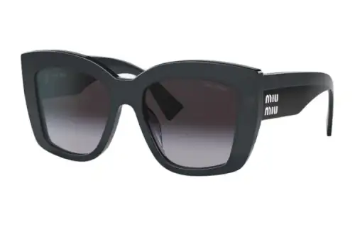 MIU MIU Acetate Irregular Shape Sunglasses Women's Black