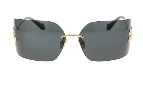 Miu Miu Wraparound Frame Rimless Sunglasses
