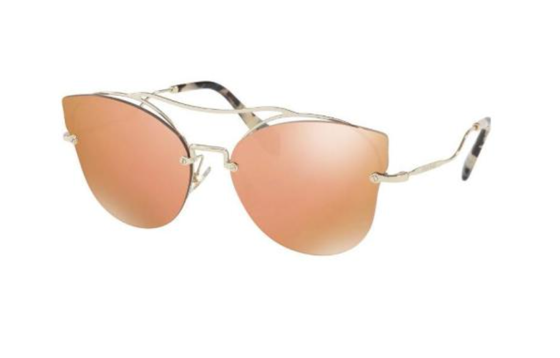 MIU MIU Metal Aviator Sunglasses Women's Silver