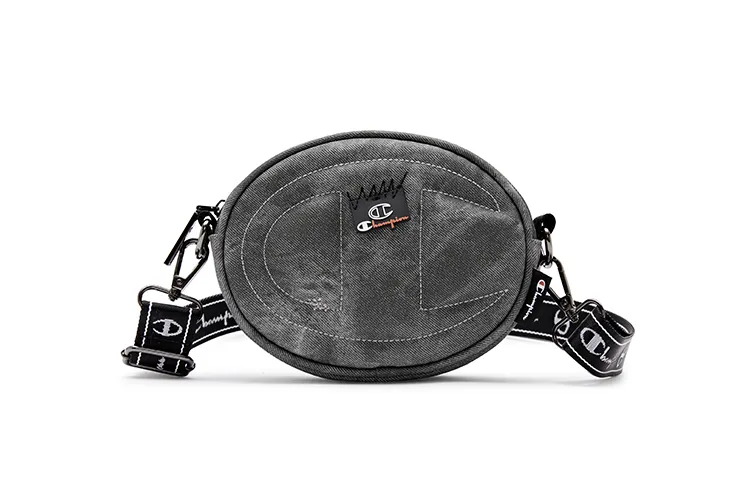 Champion Synthetic Leather, Textile Crossbody Bag Regular Unisex Dark Gray/Black/Dark Red