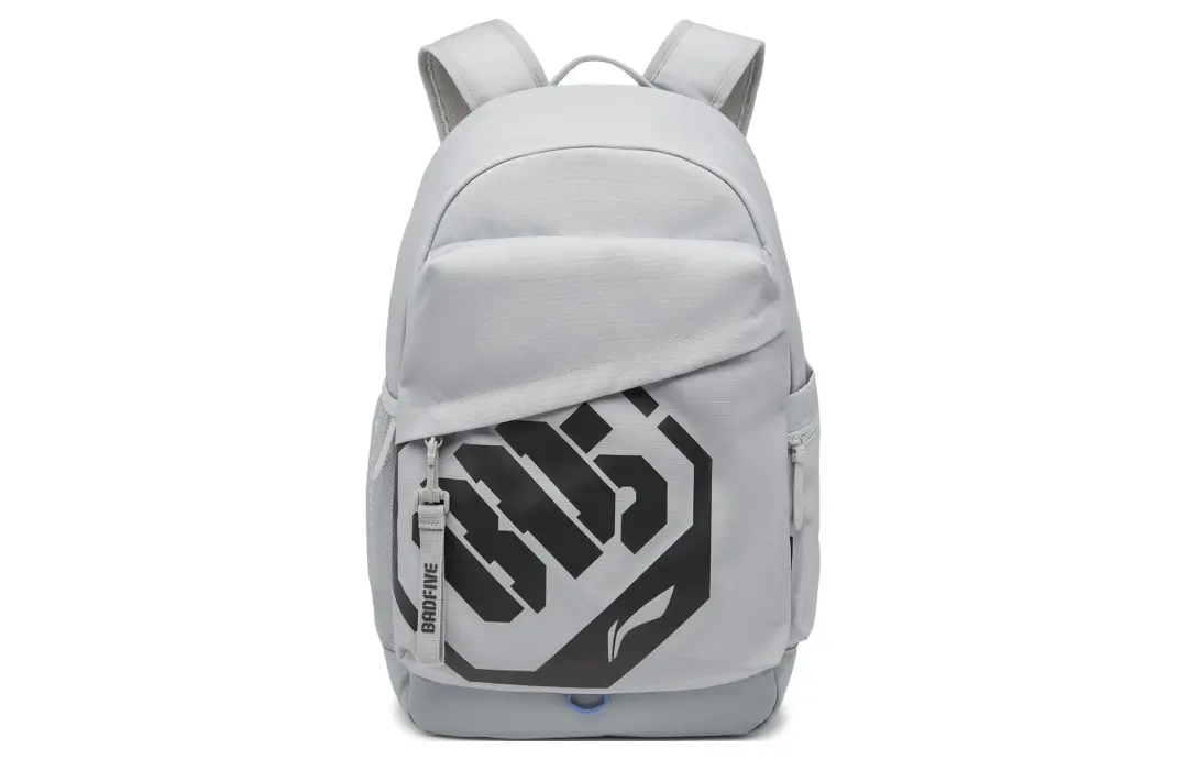 Li Ning Polyester Sports Backpack Unisex Mist Gray